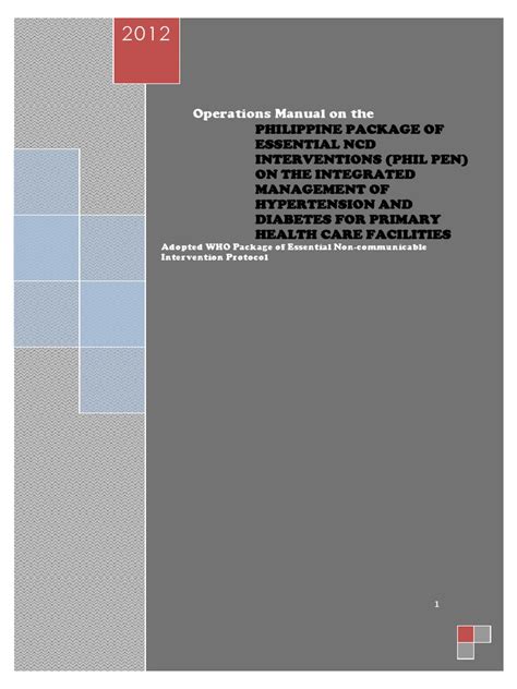 doh manual of operations philpen|WHO .